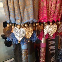 Three Tier Parasols tin heart and bell detail