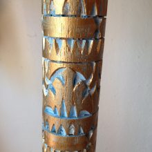 Duck Egg Blue wooden pole detail