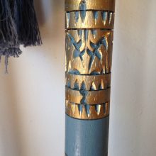 Dusky Grey Blue wooden pole detail