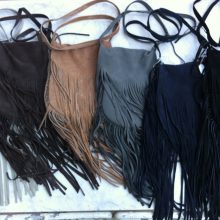 Suede Frill Bags
