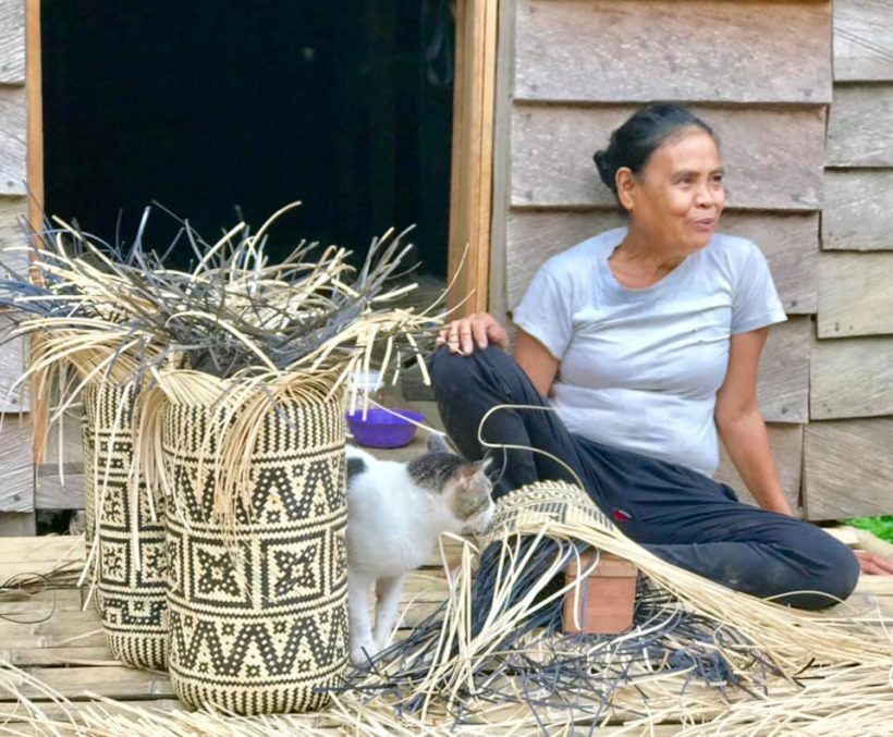 Can Kats basket weaver lady & cat