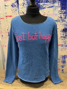 .lost. but happy handmade sweater from Can Kats boutique in Ibiza